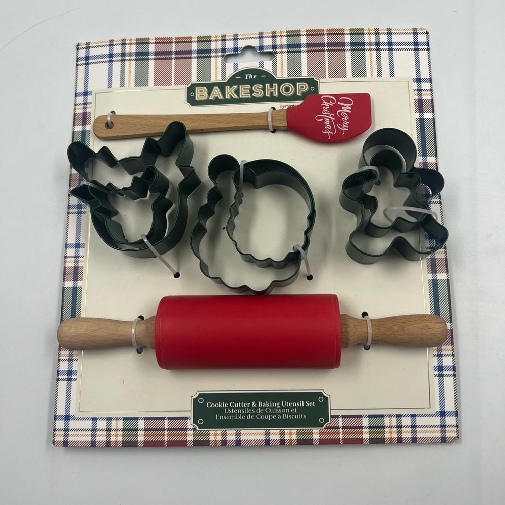 The Bake shop Cookie Cutter And Baking Utensil Set New!